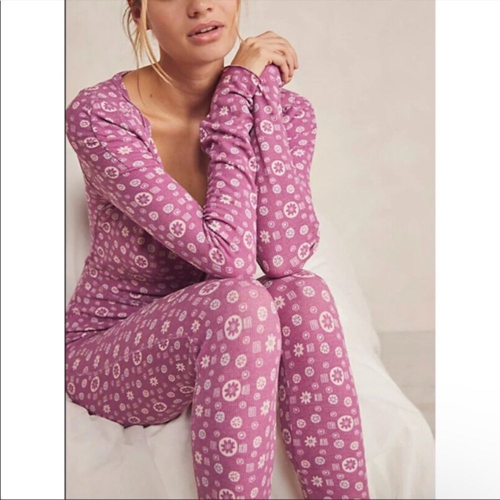 Free People Home Alone pj’s onesie . XS